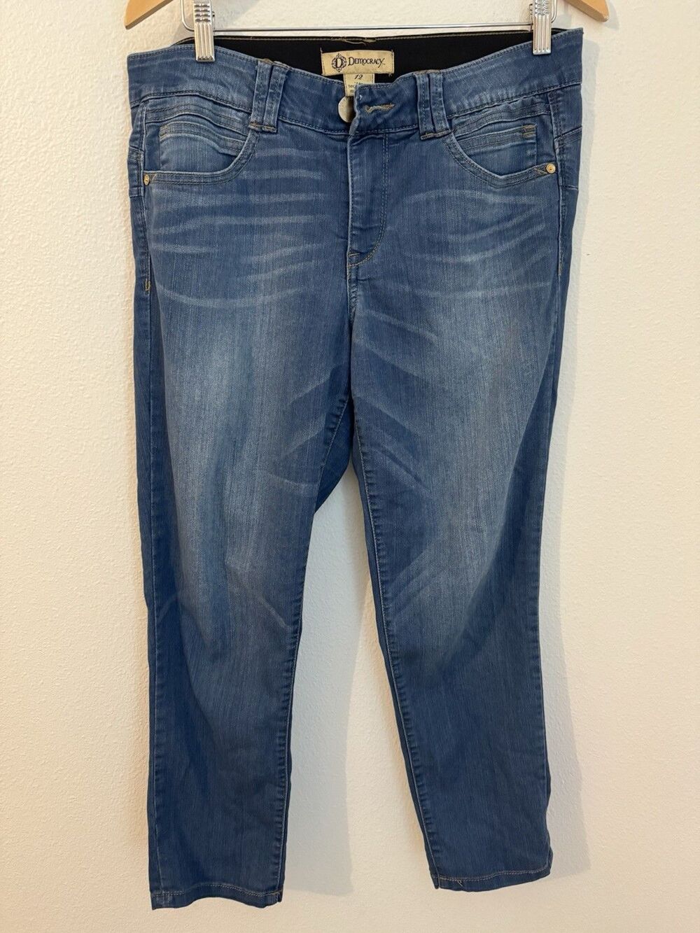 Democracy "Ab" Technology Womens Jeans Size 12 Medium Wash Straight Leg